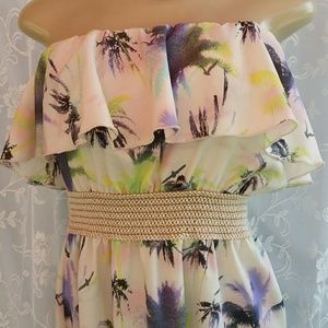 Ocean drive strapless dress tropical medium